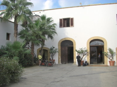 We're at the hotel Villa Favorita.